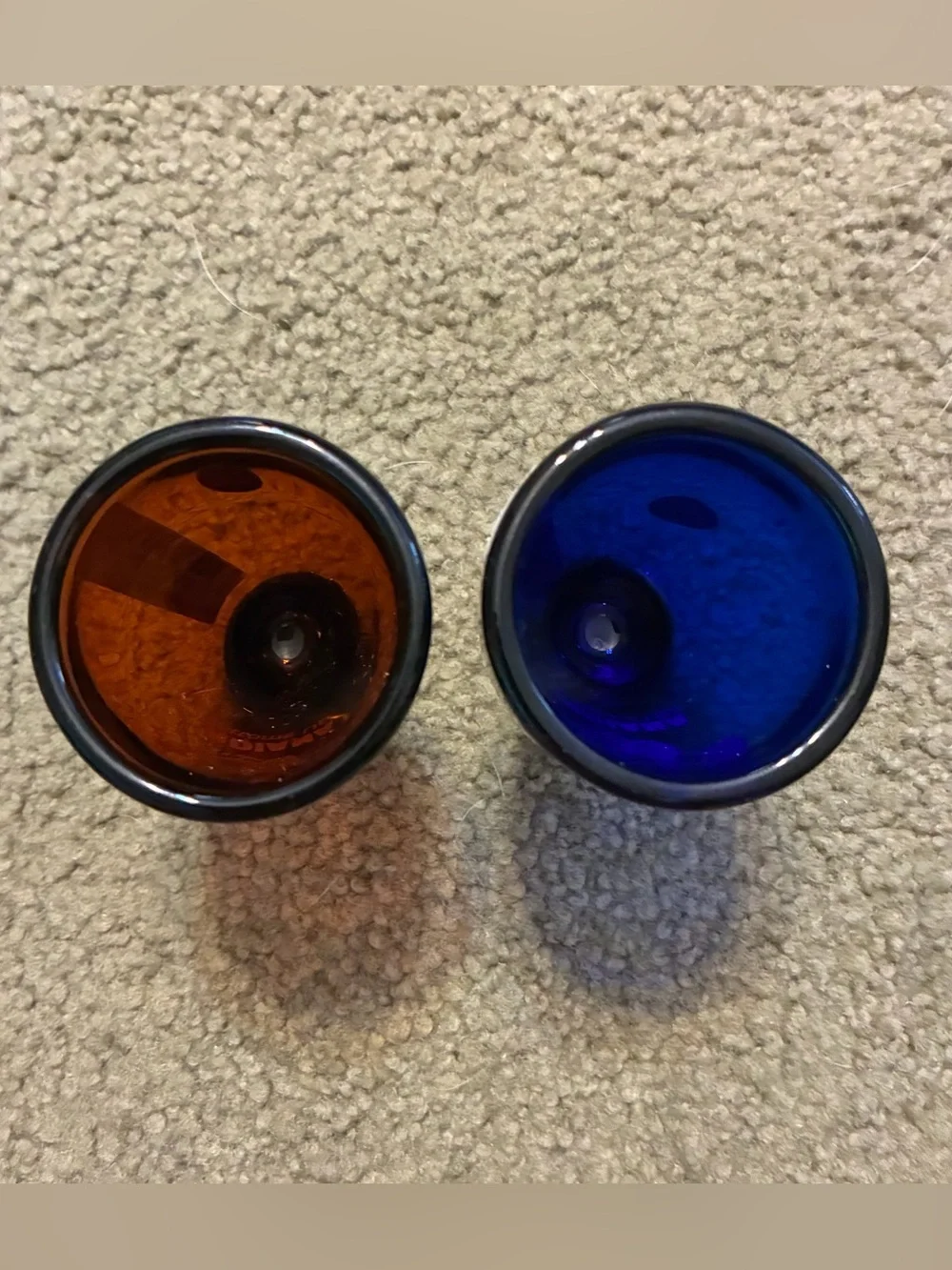 Bottoms Up Bottle Top Shot Glass - Blue & Amber Indianapolis Motor Speedway